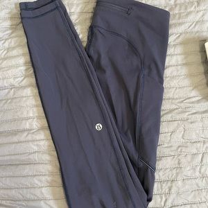 Lululemon Dark blue leggings Size 4. Side pockets
